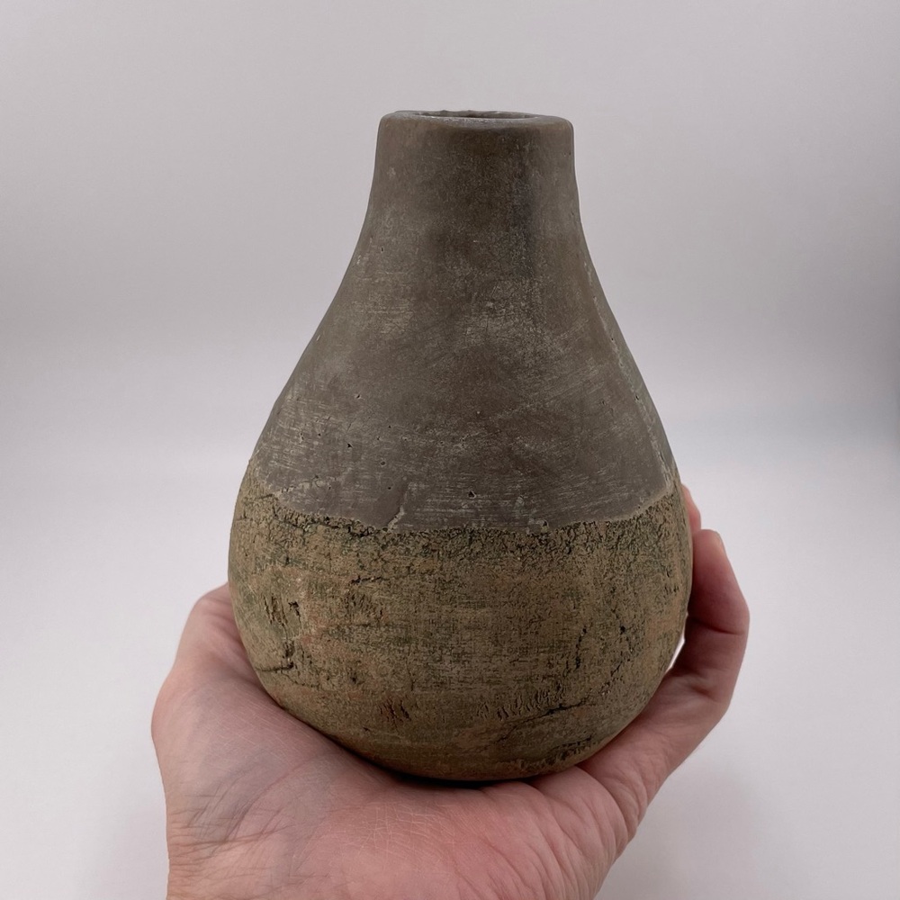 Ceramic Bud Vase Rustic Great For Dry Flowers  5” Foreside Home And Garden
